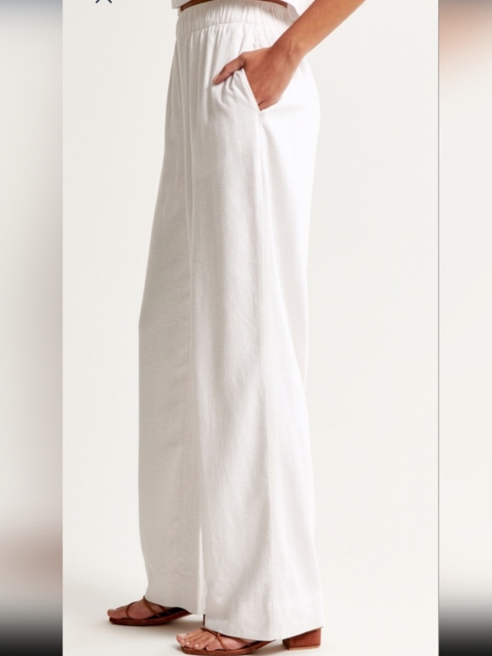 Abercrombie & Fitch pull on linen pants